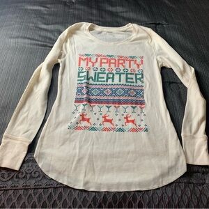 Old Navy Thermal My Party Sweater Waffle Knit Top Tee